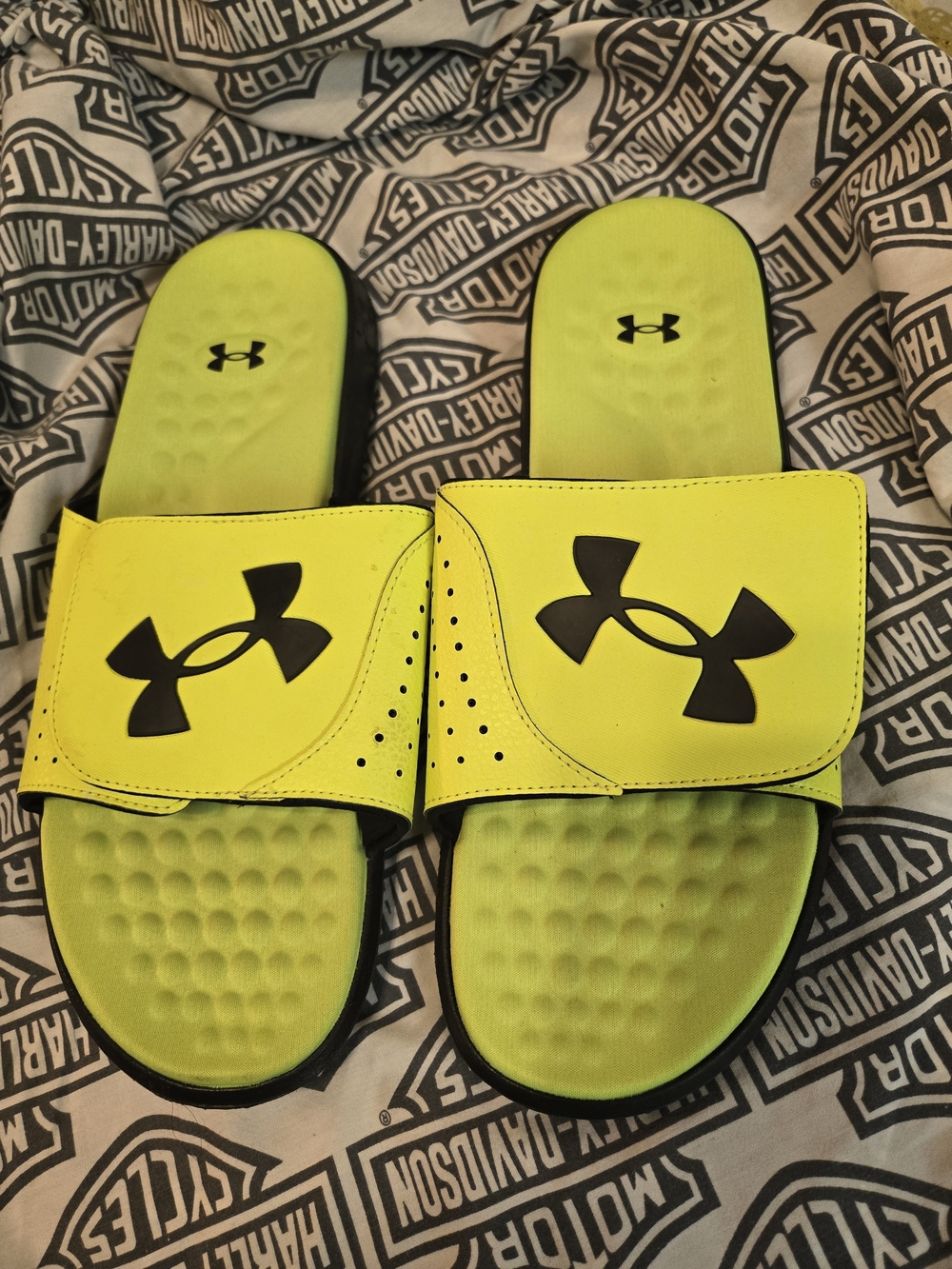 Under Armour Kids' Neon Yellow Slide Sandals